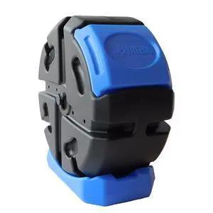 HOTFROG Half Size Rolling Single Chamber Batch Tumbling Composter - Outdoor Rotating Garden Compost Bin (HF-RC2000WB-BLU) Black & Blue (19-Gallon) HOTFROG Half Size Rolling Single Chamber Batch Tumbling Composter - Outdoor Rotating Garden Compost Bin (HF-RC2000WB-BLU) Black & Blue (19-Gallon)