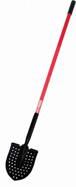 14-Gauge Mud Shovel, Heavy Duty Perforated Digging Shovel for Waterlogged Soil, Clay, Sand and Mud, 58" Fiberglass Long Handle, Steed Body Garden Tools, 100% Made in USA 14-Gauge Mud Shovel, Heavy Duty Perforated Digging Shovel for Waterlogged Soil, Clay, Sand and Mud, 58" Fiberglass Long Handle, Steed Body Garden Tools, 100% Made in USA