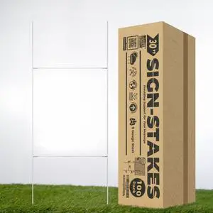 30"x10" Heavy Duty Metal H-Stakes Frame Wire Stakes - Yard Sign Stake - Lawn Sign Stake. Use with 4mm and 5mm Corrugated Plastic Yard Signs - Manufactured in The USA (100) 30"x10" Heavy Duty Metal H-Stakes Frame Wire Stakes - Yard Sign Stake - Lawn Sign Stake. Use with 4mm and 5mm Corrugated Plastic Yard Signs - Manufactured in The USA (100)