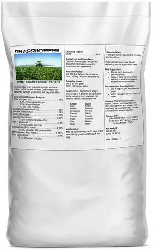 Grasshopper 19-19-19 Foliar Fertilizer Grasshopper 19-19-19 Foliar Fertilizer