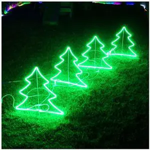 LED Decorative for Christmas Lighting Christmas Tree Outdoor Yard Sign Lawn Signage Waterproof for Outdoor Use 4 Pcs LED Decorative for Christmas Lighting Christmas Tree Outdoor Yard Sign Lawn Signage Waterproof for Outdoor Use 4 Pcs