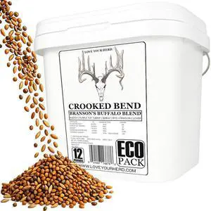 Branson's Buffalo Blend, 12LB EcoPack, Whitetail Food Plot Seed for Deer, Turkey, Pheasant, Dove, Elk & Duck, Plant Seeds Grow Forage to Feed & Attract Wildlife to Hunting Plots, No Till Branson's Buffalo Blend, 12LB EcoPack, Whitetail Food Plot Seed for Deer, Turkey, Pheasant, Dove, Elk & Duck, Plant Seeds Grow Forage to Feed & Attract Wildlife to Hunting Plots, No Till