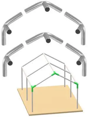Canopy Fittings 1-3/8" High Peak Carport Connectors Set for Shelter Deck Shed Frame 6, 9, 12, 15 Legs, 6/Pack (3-Way Galvanized) Canopy Fittings 1-3/8" High Peak Carport Connectors Set for Shelter Deck Shed Frame 6, 9, 12, 15 Legs, 6/Pack (3-Way Galvanized)