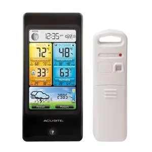 02016 Color Weather Station with Forecast/Temperature/Humidity, Black 02016 Color Weather Station with Forecast/Temperature/Humidity, Black