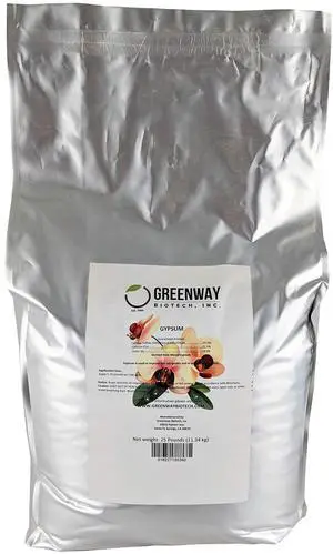 Gypsum Powder Calcium Sulfate to Improves Soil Drainage & Soil Water Relations- 100% Water Soluble Contains 97% Calcium Sulfate Dihydrate,22.5% Calcium,& 18% Sulfur (25 Pounds) Gypsum Powder Calcium Sulfate to Improves Soil Drainage & Soil Water Relations- 100% Water Soluble Contains 97% Calcium Sulfate Dihydrate,22.5% Calcium,& 18% Sulfur (25 Pounds)