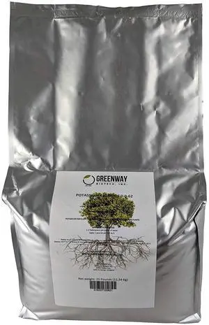 Potassium Chloride 0-0-62 Fertilizer - Muriate of Potash | 100% Water Soluble - Improves Plant's Root Growth Fertilizers Ideal for Soil and Hydroponics - 25 Pounds Potassium Chloride 0-0-62 Fertilizer - Muriate of Potash | 100% Water Soluble - Improves Plant's Root Growth Fertilizers Ideal for Soil and Hydroponics - 25 Pounds