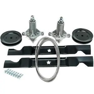EPR Deck Belt Blade Spindle Kit for Husqvarna 46 Inch 2246LS 2346XLS YTA1946 YTA22V46 YTH20K46 YTH2246TDR YTH22V46 YTH18K46 EPR Deck Belt Blade Spindle Kit for Husqvarna 46 Inch 2246LS 2346XLS YTA1946 YTA22V46 YTH20K46 YTH2246TDR YTH22V46 YTH18K46
