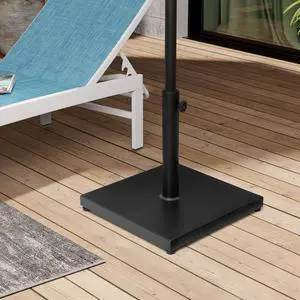 55lbs Patio Umbrella Base Stand, Outdoor Square Concrete Stand Heavy Duty Market Umbrella Pole Holder, Black 55lbs Patio Umbrella Base Stand, Outdoor Square Concrete Stand Heavy Duty Market Umbrella Pole Holder, Black