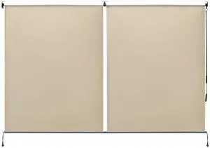 4.8x6 FT Aluminum Pergola Roller Shade - Cordless Gazebo Curtain, 2-Pack for Outdoor Pergola or Gazebo, Khaki 4.8x6 FT Aluminum Pergola Roller Shade - Cordless Gazebo Curtain, 2-Pack for Outdoor Pergola or Gazebo, Khaki