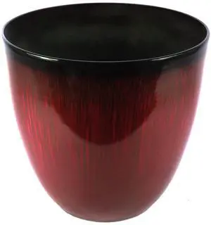 (EPR18-105) Large Egg Shaped Planter - Modern Indoor & Outdoor Decorative Flower Pot/Box (18 Inch, Red Flower) (EPR18-105) Large Egg Shaped Planter - Modern Indoor & Outdoor Decorative Flower Pot/Box (18 Inch, Red Flower)