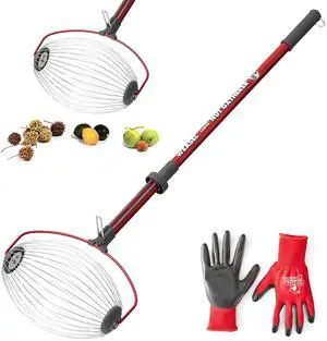 Nut Gatherer - Large Cage Pick Up Walnuts, Small Apples, Citrus Fruits, Tennis Balls Nut Collector and Picker Upper Roller w Cage Spreader 95405-A Bonus Gardening Gloves Included Nut Gatherer - Large Cage Pick Up Walnuts, Small Apples, Citrus Fruits, Tennis Balls Nut Collector and Picker Upper Roller w Cage Spreader 95405-A Bonus Gardening Gloves Included