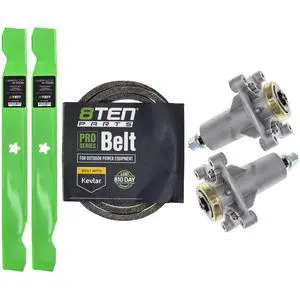 Deck Blades Spindles Belt Kit for Husqvarna Poulan LT152 LTH152 LTH2042 TS142 YTA18542 YTH2042 42-Inch 532138971 Deck Blades Spindles Belt Kit for Husqvarna Poulan LT152 LTH152 LTH2042 TS142 YTA18542 YTH2042 42-Inch 532138971