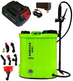 Battery Powered Backpack Sprayer 2.6 Gallon, Adjustable 0-100 PSI Pressure, Compatible with Makita 18V Battery, 7 Nozzles, Telescopic Wand, Charger Included, Electric Sprayer, Lawn & Garden Use Battery Powered Backpack Sprayer 2.6 Gallon, Adjustable 0-100 PSI Pressure, Compatible with Makita 18V Battery, 7 Nozzles, Telescopic Wand, Charger Included, Electric Sprayer, Lawn & Garden Use