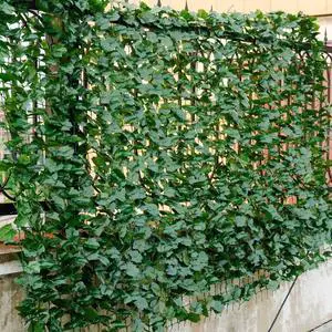 Artificial Faux Ivy Privacy Fence, 118"x59" Artificial Hedge Faux Ivy Vine Leaf Greenery Wall Screen, Decorative Trellis Fence Covering for Outdoor Porch Garden Patio Artificial Faux Ivy Privacy Fence, 118"x59" Artificial Hedge Faux Ivy Vine Leaf Greenery Wall Screen, Decorative Trellis Fence Covering for Outdoor Porch Garden Patio