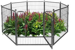 Decorative Garden Fence, 32 Inch x 21 FT Heavy Duty Iron Fencing Landscape Patio Flower Bed Animal Barrier Border Edging Section, Panel Decor, Folding Wire Fence for Yard for Dog Outdoor Decorative Garden Fence, 32 Inch x 21 FT Heavy Duty Iron Fencing Landscape Patio Flower Bed Animal Barrier Border Edging Section, Panel Decor, Folding Wire Fence for Yard for Dog Outdoor