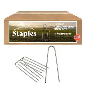 Galvanized 6 Inch Round Top Landscape Staples ~ SOD Garden Stakes for Drip Irrigation Tubing & PVC Piping - Trusted by Farmers & Contractors Across USA (500 Staples) Galvanized 6 Inch Round Top Landscape Staples ~ SOD Garden Stakes for Drip Irrigation Tubing & PVC Piping - Trusted by Farmers & Contractors Across USA (500 Staples)