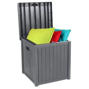 51 Gallon Medium Deck Box Organization, Resin Storage Box for Patio Furniture or Tools, Indoor & Outdoor Lockable Container Box for Garden, Pool, Yard, Porch and Balcony (Grey) 51 Gallon Medium Deck Box Organization, Resin Storage Box for Patio Furniture or Tools, Indoor & Outdoor Lockable Container Box for Garden, Pool, Yard, Porch and Balcony (Grey)