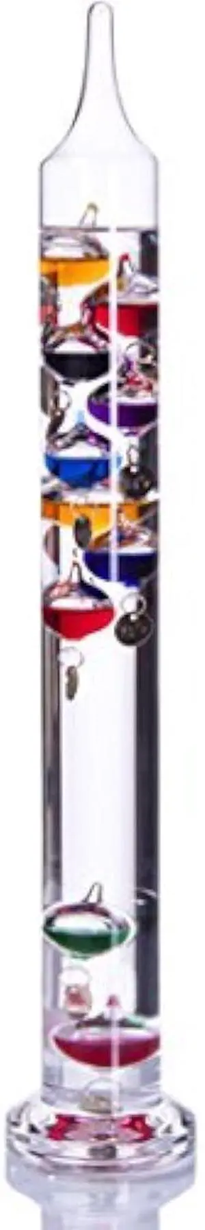 Galileo Thermometer - Floating Glass Balls Fahrenheit Temperature Indicator - Fun and Decorative (17.5" Inches High, 10 Multi Colored Spheres) Galileo Thermometer - Floating Glass Balls Fahrenheit Temperature Indicator - Fun and Decorative (17.5" Inches High, 10 Multi Colored Spheres)