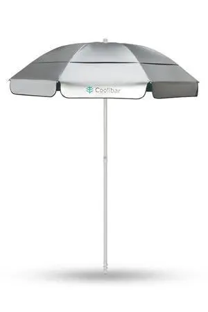 Beach Umbrella - UPF 50+ Sun Protection - Intego in Silver Beach Umbrella - UPF 50+ Sun Protection - Intego in Silver