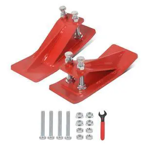 2Pcs Tractor Bucket Edge Protector, 3/8'' Thick Snow Skid Tamer, Double Hex Lock Nuts & Bolts Included for Snow Removal, Leaves, Gravel Spreading,Red 2Pcs Tractor Bucket Edge Protector, 3/8'' Thick Snow Skid Tamer, Double Hex Lock Nuts & Bolts Included for Snow Removal, Leaves, Gravel Spreading,Red