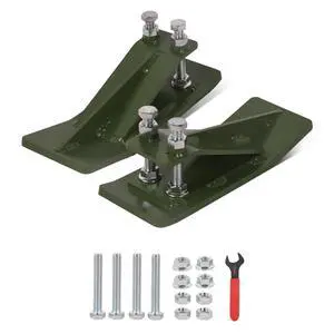 2Pcs Tractor Bucket Protector, 3/8'' Thick Snow Skid Tamer, Double Hex Lock Nuts & Bolts Included for Snow Removal, Leaves, Gravel Spreading, Green 2Pcs Tractor Bucket Protector, 3/8'' Thick Snow Skid Tamer, Double Hex Lock Nuts & Bolts Included for Snow Removal, Leaves, Gravel Spreading, Green