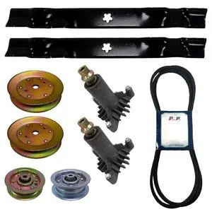 Mower Deck Rebuild Kit Fits Craftsman with 3 Post Spindle Includes Pulleys Belt Blades Replaces Part Numbers 130794 134149 144959 173437 131494 Fits Sears Craftsman Mower Deck Rebuild Kit Fits Craftsman with 3 Post Spindle Includes Pulleys Belt Blades Replaces Part Numbers 130794 134149 144959 173437 131494 Fits Sears Craftsman