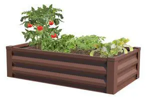 Timber Brown Powder-Coated Metal Raised Garden Bed Planter 24" W x 48" L Timber Brown Powder-Coated Metal Raised Garden Bed Planter 24" W x 48" L