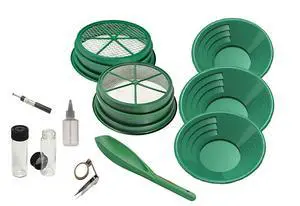 11 pc Prospecting-Mining-Panning Kit- 2- Classifiers 3 Gold Pans,+ More!! 11 pc Prospecting-Mining-Panning Kit- 2- Classifiers 3 Gold Pans,+ More!!