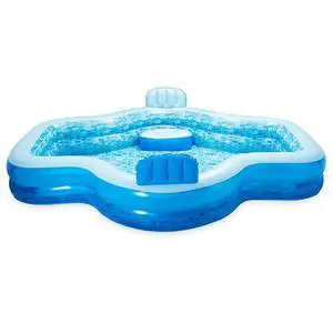 Members Mark Elegant Family Pool 10 Feet Long 2 Inflatable Seats with Backrests - 1 Pack Members Mark Elegant Family Pool 10 Feet Long 2 Inflatable Seats with Backrests - 1 Pack