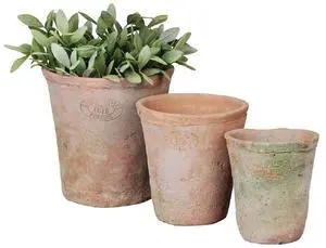 AT01 Aged Terracotta Round Pots (Set of 3) AT01 Aged Terracotta Round Pots (Set of 3)