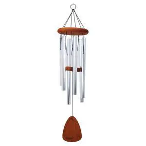 24-inch Redwood Wind Chime in Silver by Wind River for Patio, Backyard, Garden, and Outdoor décor. Made in the USA 24-inch Redwood Wind Chime in Silver by Wind River for Patio, Backyard, Garden, and Outdoor décor. Made in the USA