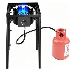 Outdoor Single Burner Stove, High Pressure Burner Stand Max. 100,000 BTU, 0-20 PSI Regulator Detachable Legs, Portable Propane Grill Burner Stove for Camping Picnic Cookout Outdoor Single Burner Stove, High Pressure Burner Stand Max. 100,000 BTU, 0-20 PSI Regulator Detachable Legs, Portable Propane Grill Burner Stove for Camping Picnic Cookout
