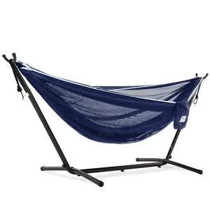C9MESH-42 Hammock with Stand, Navy and Turquoise C9MESH-42 Hammock with Stand, Navy and Turquoise