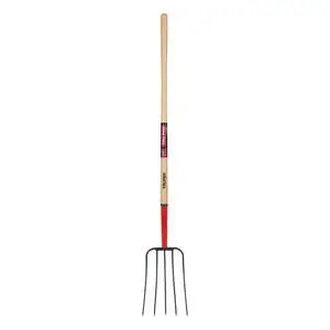 Tru Pro 5-Tine Manure Fork, 54-Inch Premium White Ash Wood Handle, Forged Steel Head, Heavy-Duty Agricultural & Farm Tool (Model BPJ-5E / 30314) Tru Pro 5-Tine Manure Fork, 54-Inch Premium White Ash Wood Handle, Forged Steel Head, Heavy-Duty Agricultural & Farm Tool (Model BPJ-5E / 30314)