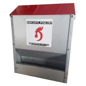 Duncans Poultry 30 LB Space Saver Wall Feeder Duncans Poultry 30 LB Space Saver Wall Feeder