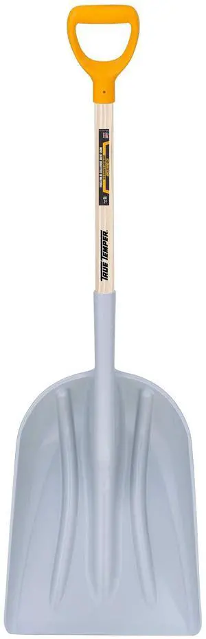 True Temper 1680700 Poly Scoop with Hardwood Handle and D-Grip True Temper 1680700 Poly Scoop with Hardwood Handle and D-Grip