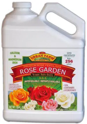 Rose Garden Professional Rose Fertilizer. 1 Gallon. Makes 256 gals Rose Garden Professional Rose Fertilizer. 1 Gallon. Makes 256 gals