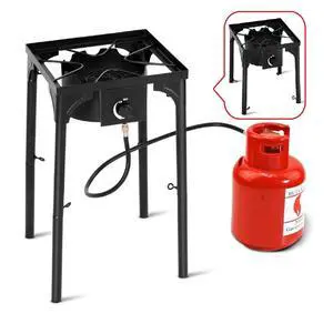Single Camping Stove Outdoor, High Pressure One Burner Propane Gas Camp Stove w/Detachable Legs, 100,000 BTU Output, 0-20 PSI Regulator, Portable Outdoor Burners for Cooking Camping Single Camping Stove Outdoor, High Pressure One Burner Propane Gas Camp Stove w/Detachable Legs, 100,000 BTU Output, 0-20 PSI Regulator, Portable Outdoor Burners for Cooking Camping