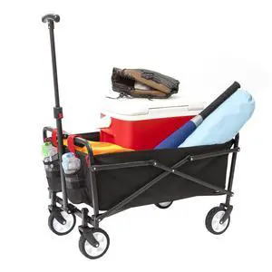 Collapsible Folding Beach Outdoor Utility Wagon (Black) Collapsible Folding Beach Outdoor Utility Wagon (Black)