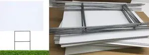 Yard Signs 20 White Signs 18''x24'' x 4mm Corrugated Plastic & 20 Double H-Frame Stake 10''x30'' 9 Gauge Galvanized Wire Yard Sign Stake Yard Signs 20 White Signs 18''x24'' x 4mm Corrugated Plastic & 20 Double H-Frame Stake 10''x30'' 9 Gauge Galvanized Wire Yard Sign Stake