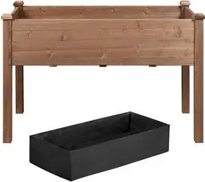 Wooden Garden Planter Boxes 48 X 23 X 30in Elevated Raised Garden Bed Outdoor with Legs Wooden Gardening Box for Flower/Vegetable/Herb/Tomato/Backyard/Patio, 1pc Wooden Garden Planter Boxes 48 X 23 X 30in Elevated Raised Garden Bed Outdoor with Legs Wooden Gardening Box for Flower/Vegetable/Herb/Tomato/Backyard/Patio, 1pc