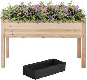 Wooden Garden Planter Boxes 48 X 23 X 30in Elevated Raised Garden Bed Outdoor with Legs Wooden Gardening Box for Flower/Vegetable/Herb/Tomato/Backyard/Patio Wooden Garden Planter Boxes 48 X 23 X 30in Elevated Raised Garden Bed Outdoor with Legs Wooden Gardening Box for Flower/Vegetable/Herb/Tomato/Backyard/Patio