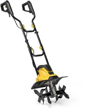 Corded Electric Tiller Cultivator, 10 Amp Powerful Foldable Garden Rototiller w/ 14 Inch Tilling Width & 9 Inch Working Depth, Safety Lock, Gardening Machine for Lawn Soil Digging Corded Electric Tiller Cultivator, 10 Amp Powerful Foldable Garden Rototiller w/ 14 Inch Tilling Width & 9 Inch Working Depth, Safety Lock, Gardening Machine for Lawn Soil Digging