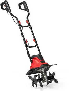 Corded Electric Tiller Cultivator, 10 Amp Powerful Foldable Garden Rototiller w/ 14 Inch Tilling Width & 9 Inch Working Depth, Safety Lock, Gardening Machine for Lawn Soil Digging Corded Electric Tiller Cultivator, 10 Amp Powerful Foldable Garden Rototiller w/ 14 Inch Tilling Width & 9 Inch Working Depth, Safety Lock, Gardening Machine for Lawn Soil Digging