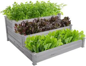 3 Tier Raised Garden Bed Wood Garden Box Wooden Vegetables/Flower/Herb Elevated Garden Planter Boxes Outdoor, Gray 3 Tier Raised Garden Bed Wood Garden Box Wooden Vegetables/Flower/Herb Elevated Garden Planter Boxes Outdoor, Gray