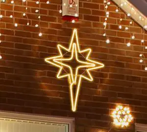 Large 25"x16" 360 LED Bethlehem Star,Super-Bright Warm White LEDs Outdoor Christmas Decoration with UL Standard Adaptor Waterproof for Home Party Wall Hanging Holiday Large 25"x16" 360 LED Bethlehem Star,Super-Bright Warm White LEDs Outdoor Christmas Decoration with UL Standard Adaptor Waterproof for Home Party Wall Hanging Holiday