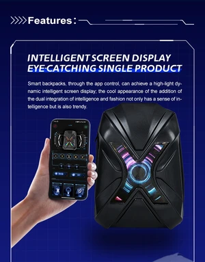 XB-2 LED Motorcycle Hard Shell Backpack, P2 88×96 Pixel LED Screen, Bluetooth APP Custom Display, Powered by Mobile Power Bank, Expandable 15L to 20L Riding Backpack XB-2 LED Motorcycle Hard Shell Backpack, P2 88×96 Pixel LED Screen, Bluetooth APP Custom Display, Powered by Mobile Power Bank, Expandable 15L to 20L Riding Backpack