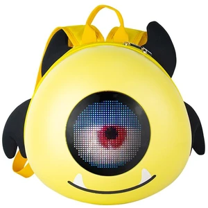 C2-1 Angel Eye Yellow LED Kids Backpack, P3 32×32 Pixel LED Screen, Bluetooth APP Custom Display, 5L Hard Shell Children School Bag, Powered by Mobile Power Supply C2-1 Angel Eye Yellow LED Kids Backpack, P3 32×32 Pixel LED Screen, Bluetooth APP Custom Display, 5L Hard Shell Children School Bag, Powered by Mobile Power Supply