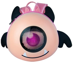 C2-2 Angel Eye Pink LED Children Backpack, 32×32 Pixels P3 LED Screen, Bluetooth APP Custom Display, 5L Hard Shell Kids Schoolbag, Powered by Mobile Power Bank C2-2 Angel Eye Pink LED Children Backpack, 32×32 Pixels P3 LED Screen, Bluetooth APP Custom Display, 5L Hard Shell Kids Schoolbag, Powered by Mobile Power Bank