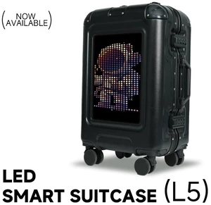 L5-1 Smart LED Display Luggage Black, 35L Hard Shell Carry-on Suitcase, Bluetooth Control, ABS+PC Hardside Rolling Travel Luggage, 57×37×23cm L5-1 Smart LED Display Luggage Black, 35L Hard Shell Carry-on Suitcase, Bluetooth Control, ABS+PC Hardside Rolling Travel Luggage, 57×37×23cm
